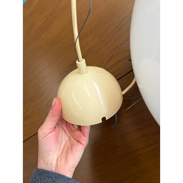 Black and White Ceiling Lamp by Achille Castiglioni for Flos, 1970s For Sale - Image 9 of 18