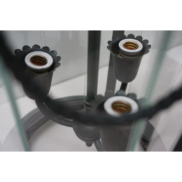 Metal French Neoclassical Bronze & Glass Hall Lantern, 1890s For Sale - Image 7 of 11