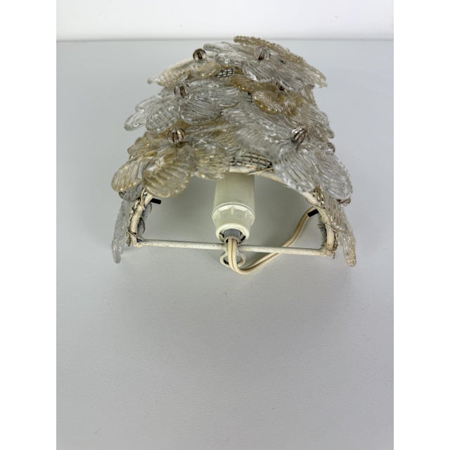 Murano Glass Wall Lamp in the style of Barovier & Toso, 1940s For Sale - Image 6 of 10