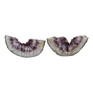 Natural Amethyst Double Slice Geode in 2 Pieces or 1