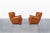 1940s Scandinavian Art Deco Club Lounge Chairs in Cognac Leather, 1940s For Sale - Image 5 of 14