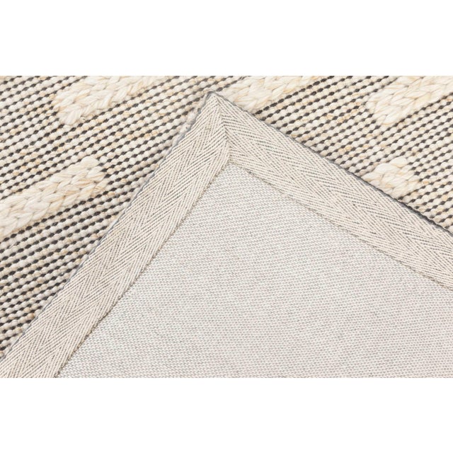 Textile Bauer Collection Geometric Beige Black Handmade Wool by Rug Doris Leslie Blau For Sale - Image 7 of 7
