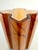 Amber 1970s Mid-Century Italian Amber Murano Style Glass Vase With Sculptural Cross-Shaped Design For Sale - Image 8 of 11