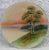 Traditional Antique Asian Nippon Round Porcelain 8" Plate Hand Painted Sunset Lake Scene For Sale - Image 3 of 8