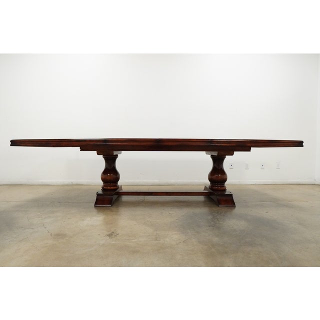 This Bernadette Livingston Rustic Luxury Furniture dining table embodies the brand’s substantial, old-world aesthetic with...