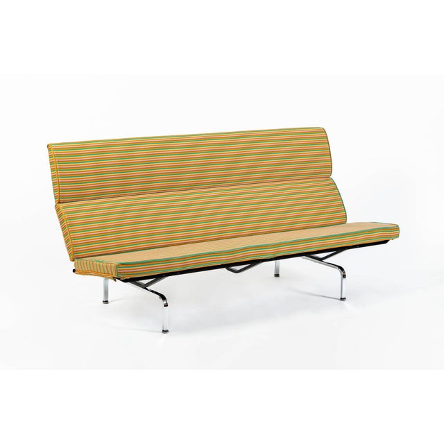 Eames Sofa Compact for Herman Miller, Alexander Girard Maharam Striped Fabric, 2 Available For Sale - Image 17 of 17