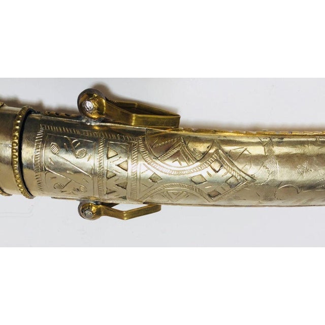 Large Moroccan Khoumaya Jambiya Dagger With Ornate Sheath, Circa 1950s For Sale - Image 9 of 18