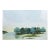 Small Mid 20th Century Coastal Landscape With Trees Watercolor Painting For Sale