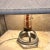 For your consideration, Small Aluminum Table Lamp geometric form. No shade is included. Dimensions: 9.75 h x 5 diameter...