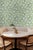 Hydrangea Blooms Floral Grasscloth Wallpaper by House Party | Limelight Green | 6 Yards For Sale In Charlotte - Image 6 of 8