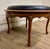 Vintage Louis XV Style Carved Walnut and Vinyl Ottoman or Stool For Sale In Kansas City - Image 6 of 10