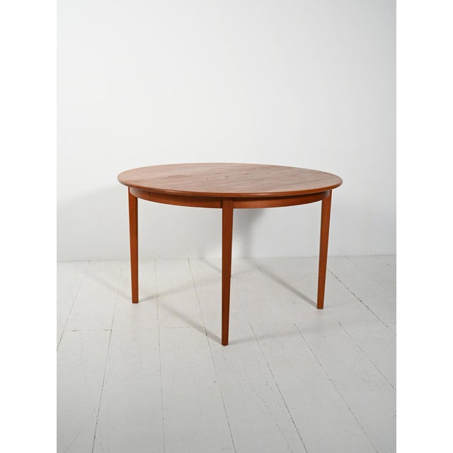 Round Extendable Teak Table by Svante Skogh for Seffle Möbelfabrik, 1960s For Sale - Image 4 of 11