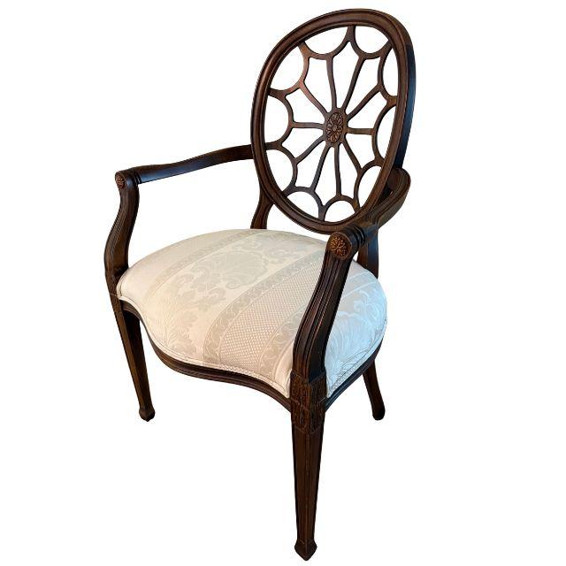 1990s Ethan Allen, Hepplewhite-Style Spider Back Armchair For Sale - Image 18 of 18