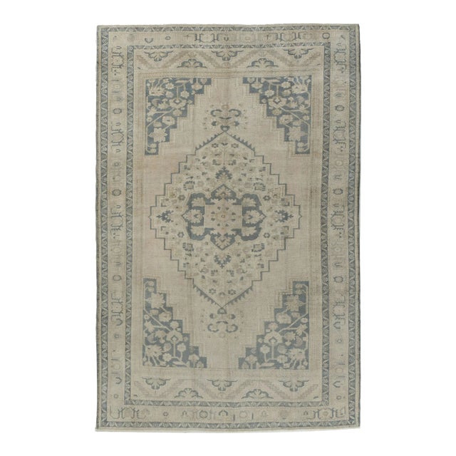 Vintage Turkish Oushak Rug 6ft 2in X 9ft 8in For Sale