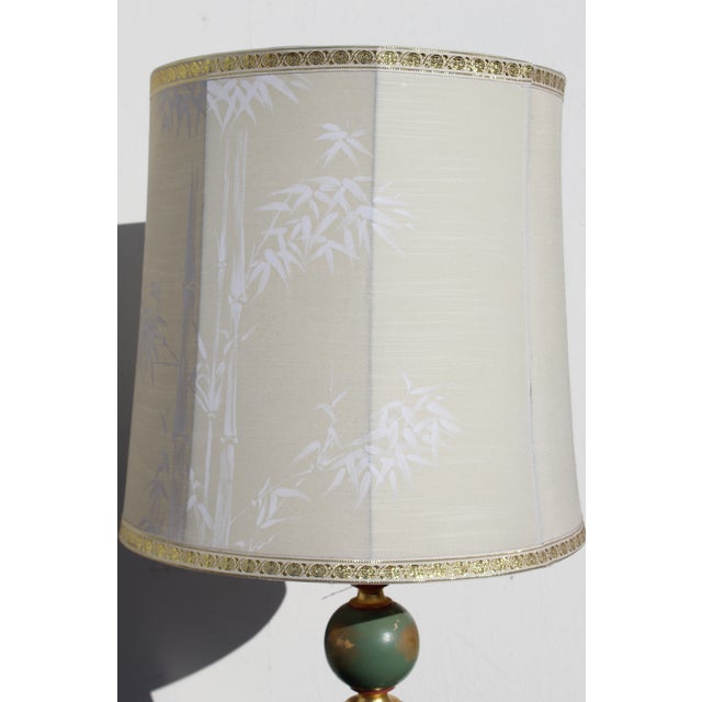 1940s Vintage Hollywood Regency Lamp With Shade For Sale - Image 4 of 9