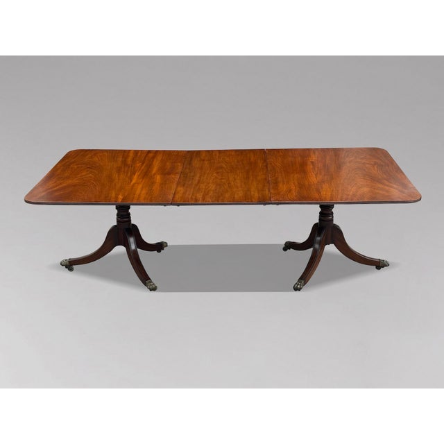 Early 19th Century Georgian Mahogany Twin Pedestal Dining Table For Sale - Image 11 of 11