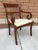 Vintage Klismos style scrolled arm accent side chair by Clawson’s Antique Reproductions Farmville, Virginia, circa mid...