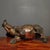 Make a bold and majestic statement in your home with this substantial vintage-style bronze rhinoceros sculpture. Crafted...
