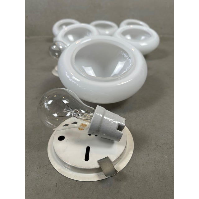 1970s Vintage Opaline Ceiling Lamp from Philips, 1970s For Sale - Image 5 of 10