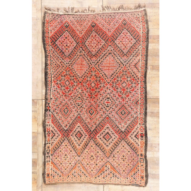 Vintage Beni M'Guild Zayane Moroccan Rug, 06'09 X 11'02 For Sale - Image 10 of 10