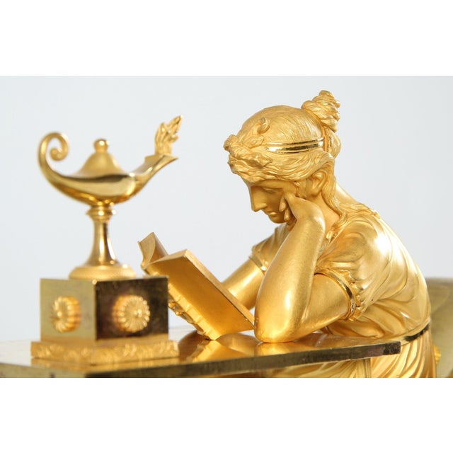 Empire The Reader Pendulum Clock, 1813 For Sale - Image 4 of 18