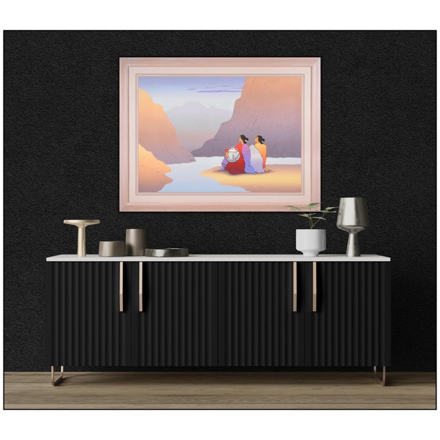 The artwork here, "Woman From Salt River", is a wonderful depiction of two women sitting by a river in a valley, which was...