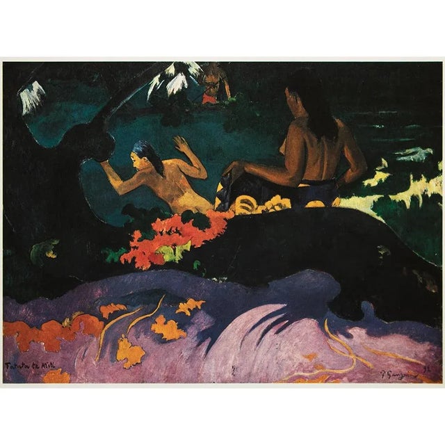 1977 After Paul Gauguin "Fatata Te Miti (By the Sea)", Full-Color Print For Sale In Dallas - Image 6 of 6
