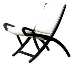 Ninfea Folding Armchair in Wood and Fabric by Fratelli Reguitti, 1950s