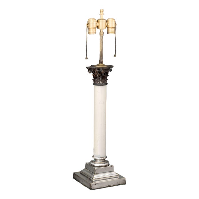 Neoclassical Corinthian Column Form Table Lamp For Sale