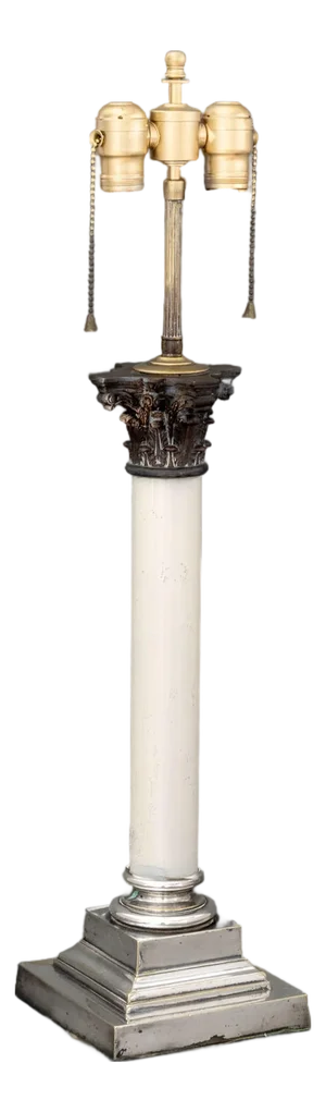 Neoclassical Corinthian Column Form Table Lamp