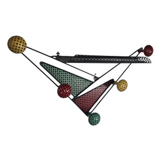 French Wall-Mounted Coat Rack by Mathieu Matégot, 1950s For Sale