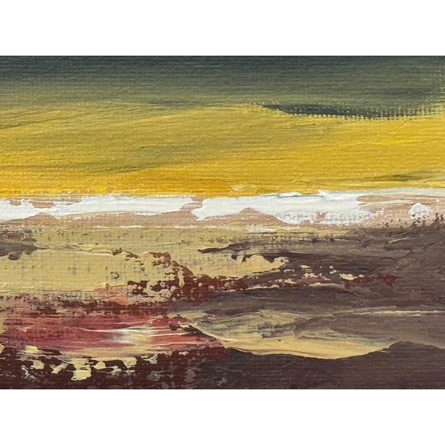 Brown Midnight Ember - Miniature Abstract Landscape Art Study by Contemporary Artist 2025 For Sale - Image 8 of 17