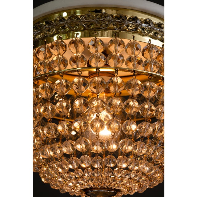 Art Deco Ceiling Lamp with Cut Glass, Vienna, 1920s For Sale - Image 15 of 17