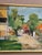 Mid-Century Modern Ulfe, Street with Houses and Trees, 1982, Oil on Canvas, Framed For Sale - Image 3 of 18