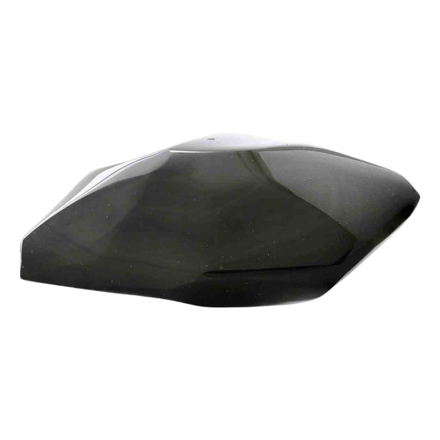 Italian Polished Stone Paperweight in Black Finish, 1970s For Sale