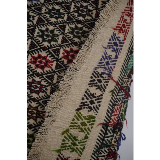1960s Turkish Wool Jajim Kilim Rug 4'8'' X 6'9'' For Sale - Image 9 of 9