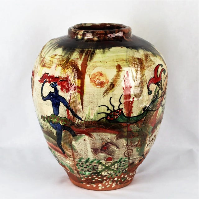Ceramic Graffiti Jazz Vase by Basile, 1990s For Sale - Image 9 of 13