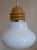 Vintage Ceiling Lamp in White Opaque Glass & Mustard-Colored Metal Assembly, 1970s For Sale - Image 4 of 7