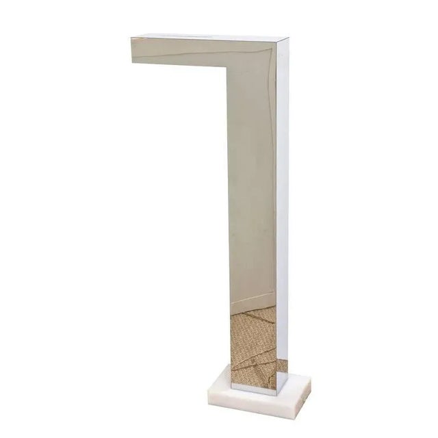 Vintage Neal Small Chrome and Resin Sculptural Floor Lamps Rare, Restored Pair Of For Sale In Miami - Image 6 of 10