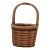 Vintage French Style Hand Woven Market Wicker Basket With Handles For Sale