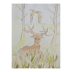Salvador Dalí­Salvador Dali, Le Cerf Malade Signed Etching Engraving, Color Lithograph Pochoir