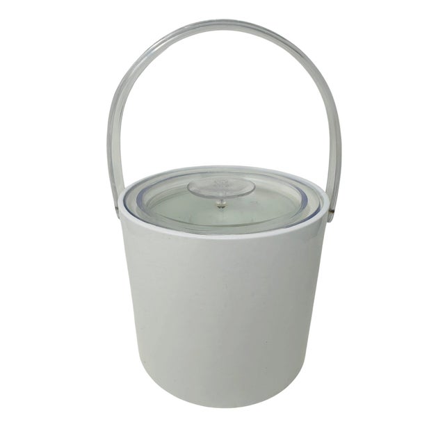 Elevate your cocktail service with this sophisticated mid-century modern ice bucket by the legendary American designer...