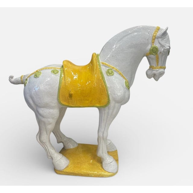 Grand Italian Mid-Century Style Ceramic Standing Horse For Sale - Image 4 of 8