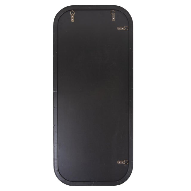 Matte Black Metal Dressing Mirror For Sale In Chicago - Image 6 of 10