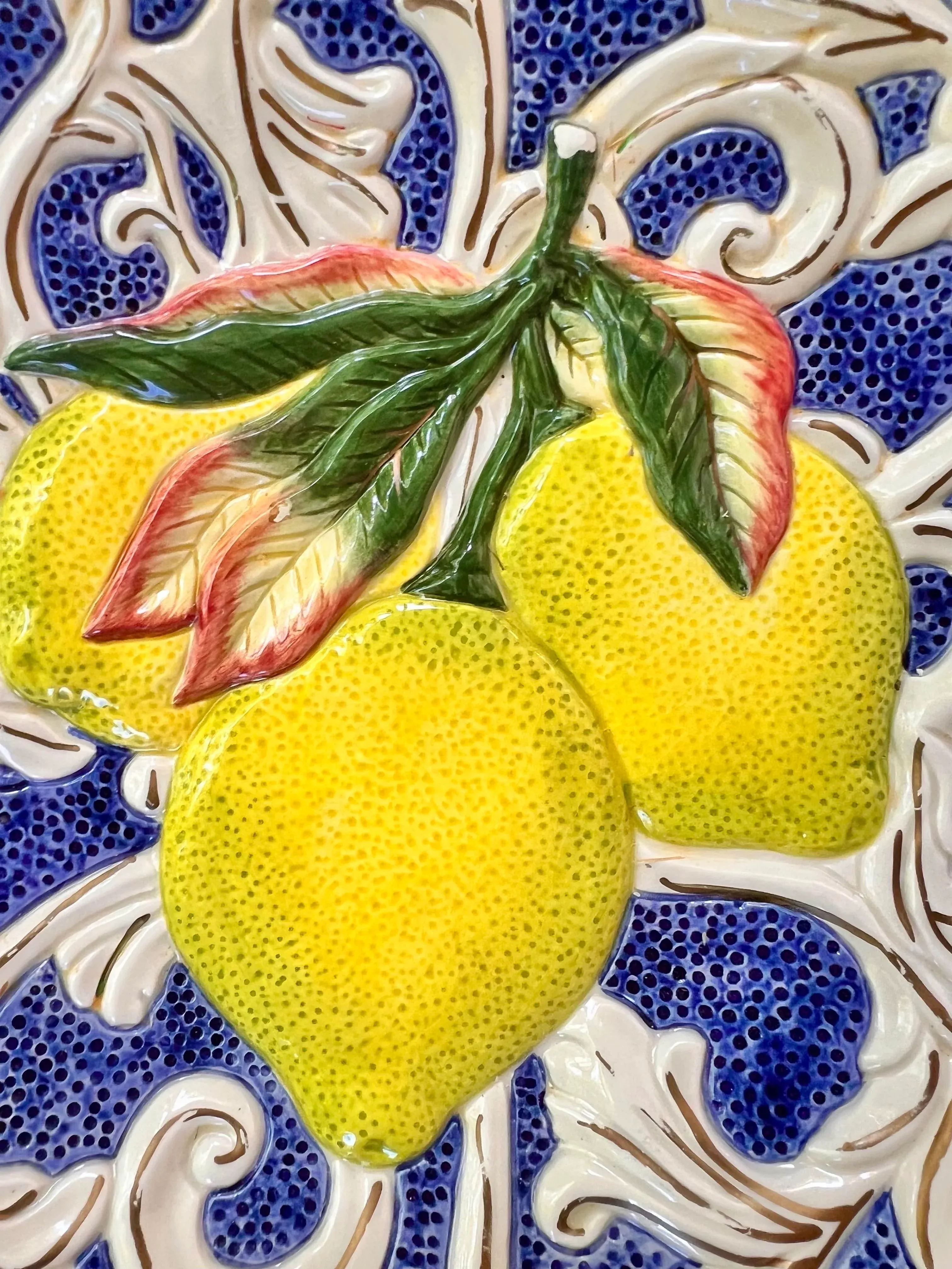 Fitz and Floyd Florentine Lemon Plates- Set of 3 | Chairish