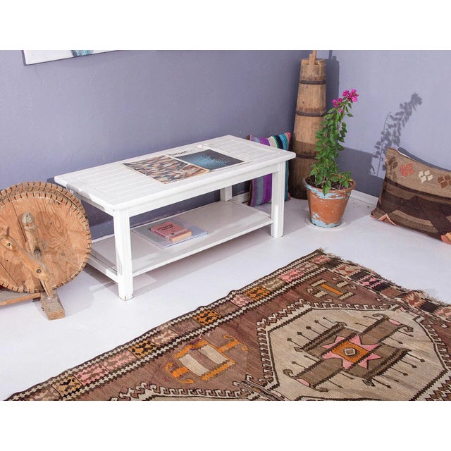 Vintage Turkish Kars Wool Kilim Rug For Sale In Los Angeles - Image 6 of 6