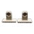 Pair of Vintage Light Yellow Ceramic Towel Bar Brackets For Sale