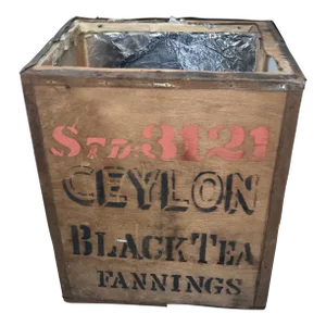 Antique Wooden Tea Box Planter