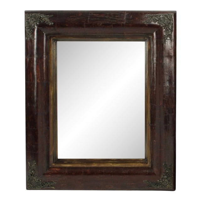 Ornate Antique-Style Mirror: Portuguese-Inspired Design With Intricate Detailing For Sale