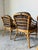Wood Vintage Brown Jordan Rattan and Leather Dining Chairs – Set of 4 For Sale - Image 7 of 12